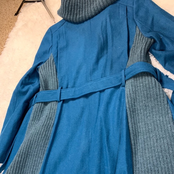 Anthropologie Blue Trench Coat - Picture 8 of 9